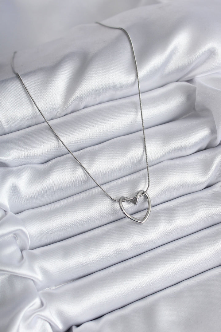 EBJ 316L Stainless Steel Silver Color Heart Model Women's Necklace - Bundaberg
