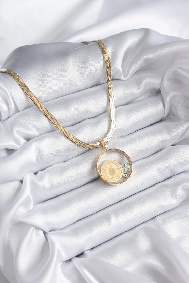 EBJ 316L Steel Gold Color Italian Chain Quarter Jar Model Women's Necklace - Podujevë