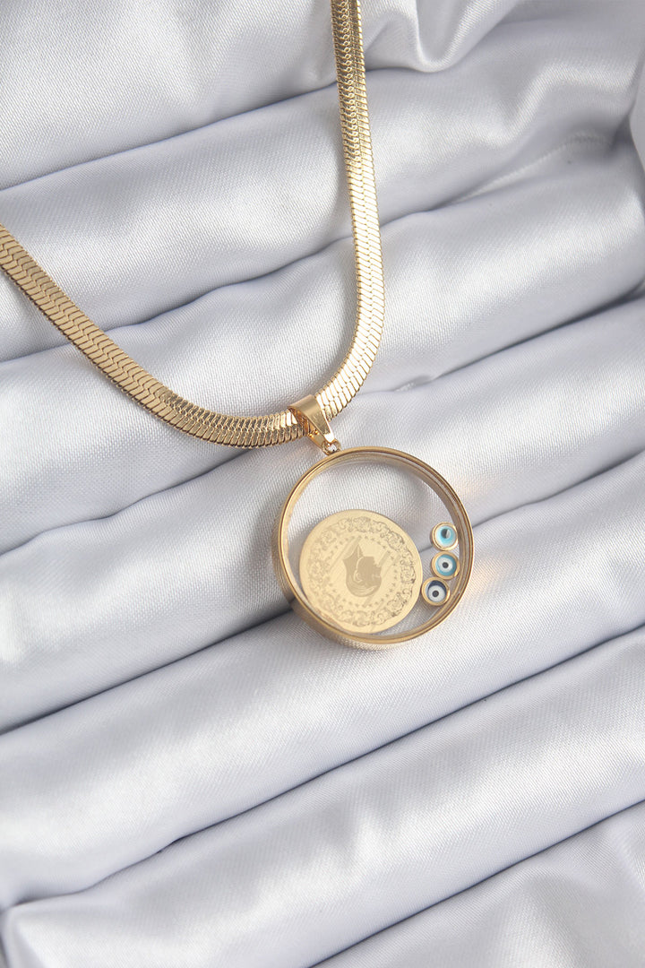 EBJ 316L Steel Gold Color Italian Chain Quarter Jar Model Women's Necklace - Podujevë