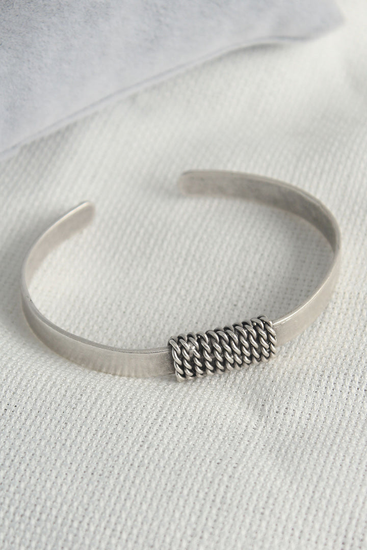 EBJ Authentic Silver Color Chain Embossed Plate Model Men's Bracelet - Colomiers