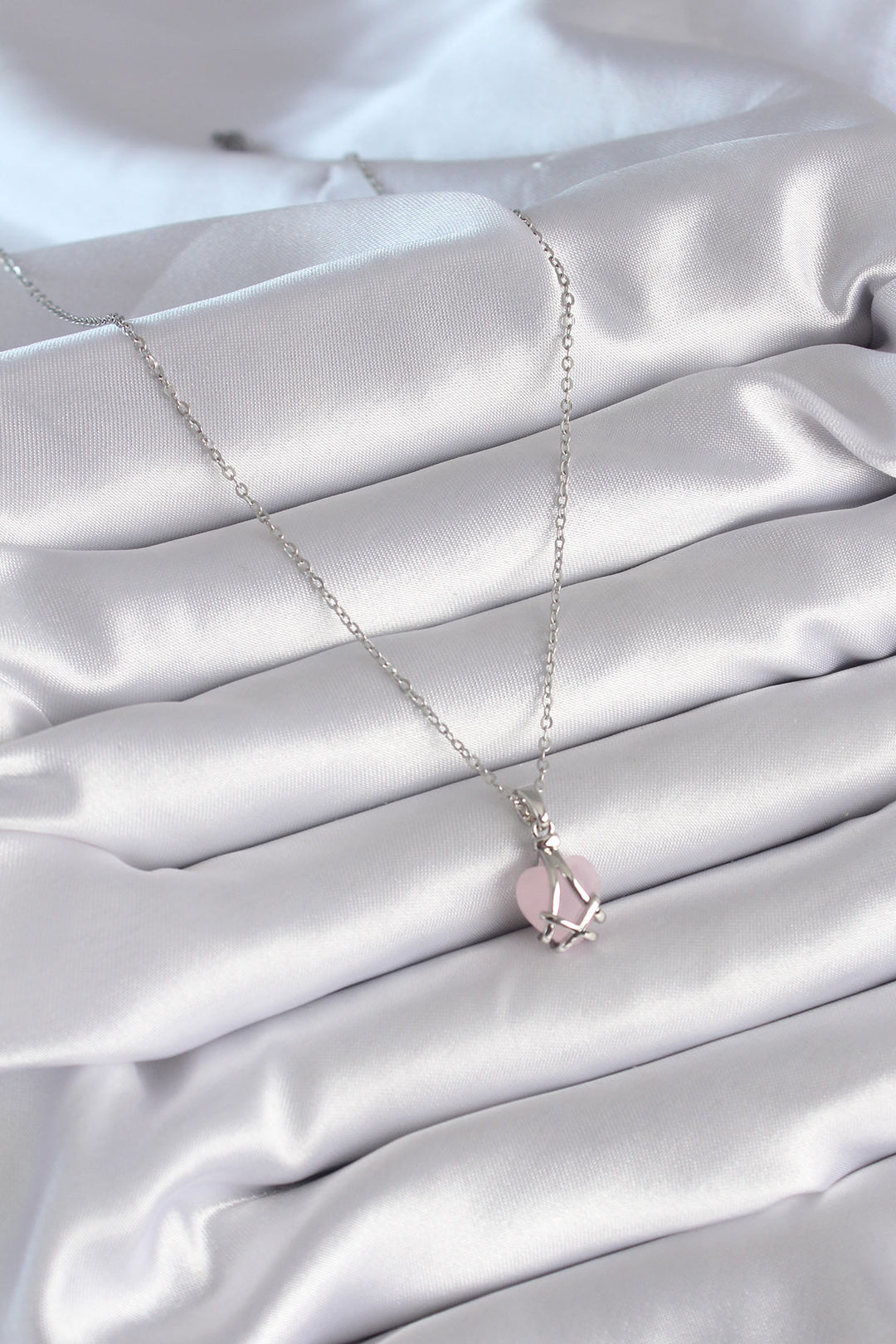 EBJ 316L Stainless Steel Silver Color Pink Heart Model Women's Necklace - Kentwood