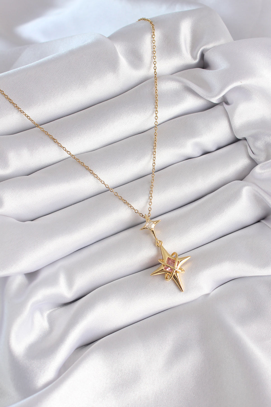 EBJ 316L Steel Gold Color Zircon Stone Polaris Star Model Women's Necklace - Kendale Lakes