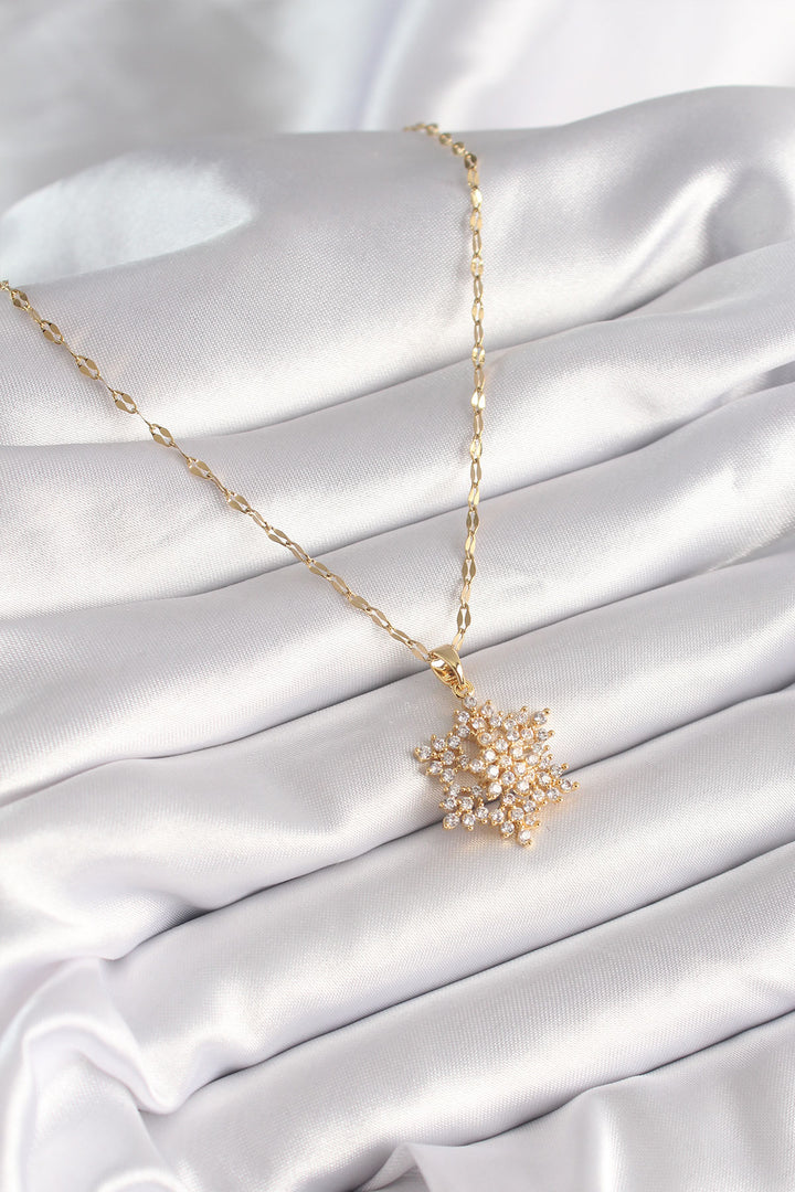 EBJ 316L Steel Gold Color Chain with Zircon Stone Star Model Women's Necklace - Lisburn