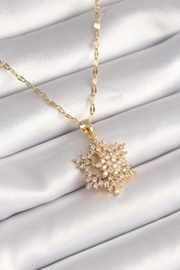 EBJ 316L Steel Gold Color Chain with Zircon Stone Star Model Women's Necklace - Lisburn