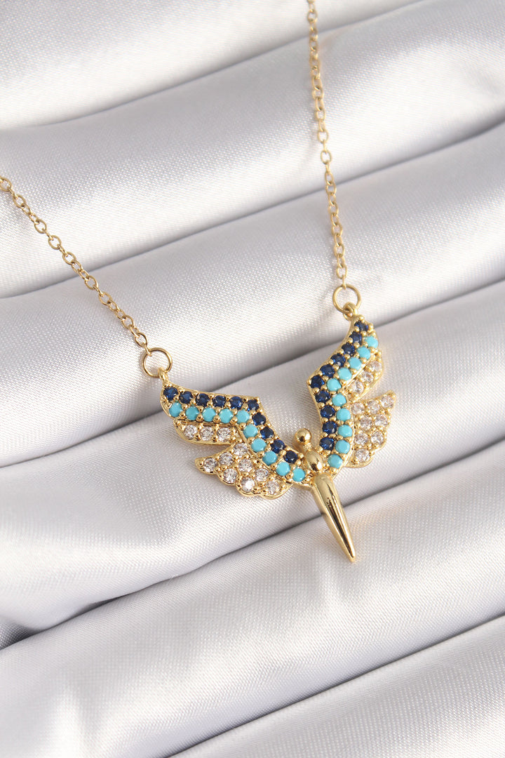 EBJ 316L Steel Gold Color Zircon Chain Stone Mikail Model Women's Necklace - Cape Coral
