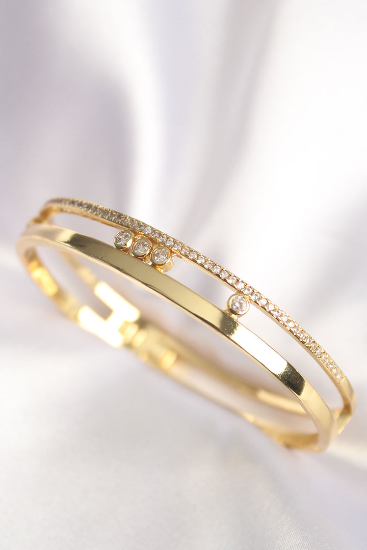 EBJ Vip Series Gold Color Messika Model Brass Women's Cuff - Arras