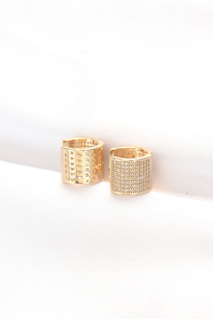 EBJ Rice Gold Color Stone Minimal Earrings - Capelle aan den IJssel
