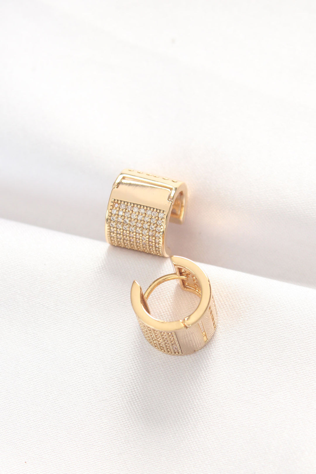 EBJ Rice Gold Color Stone Minimal Earrings - Capelle aan den IJssel