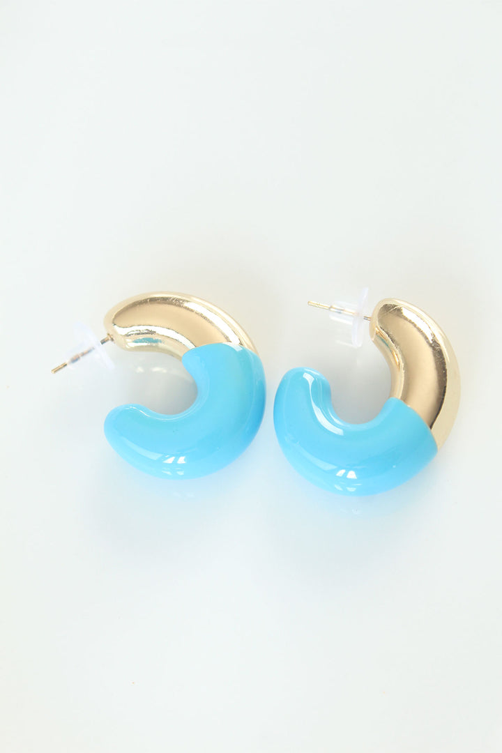 EBJ CCB Blue Gold Two-Tone Earrings - Baltimore