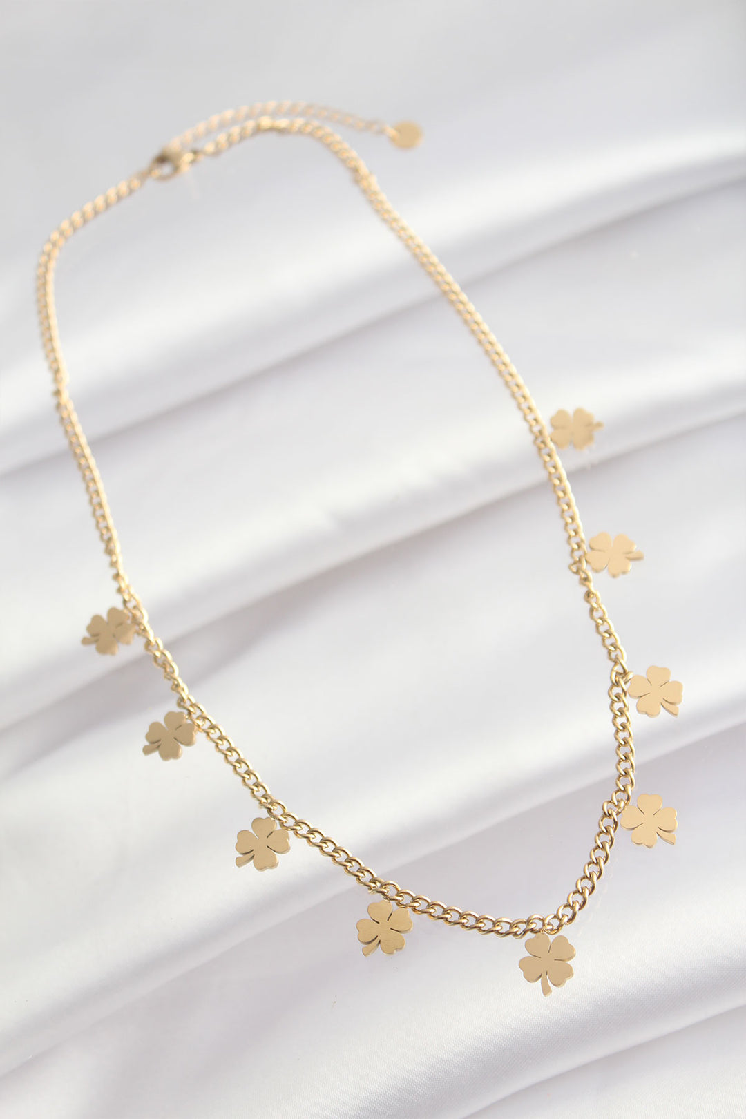EBJ 316L Steel Gold Color Multi Clover Design Necklace - Lluchmayor