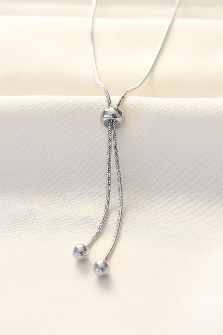 EBJ 316L Stainless Steel Silver Color Elevator Ball Necklace - Lakewood