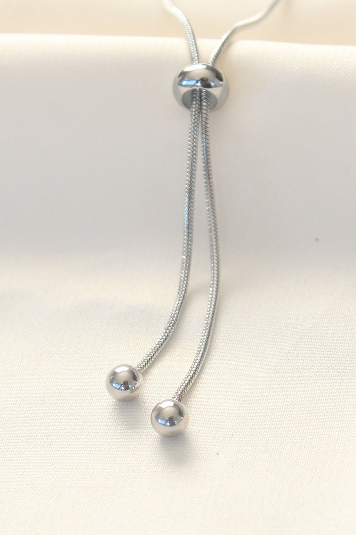 EBJ 316L Stainless Steel Silver Color Elevator Ball Necklace - Lakewood