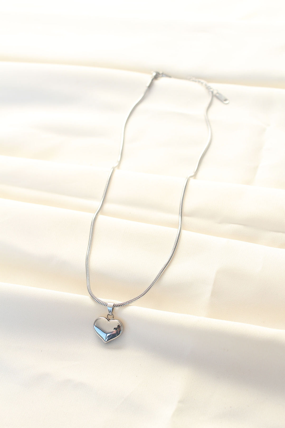EBJ 316L Stainless Steel Silver Color Heart Necklace - St. Peters