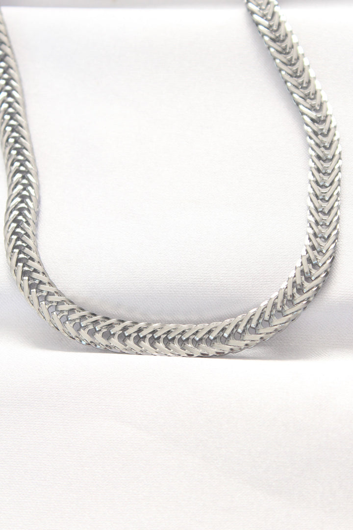EBJ 316L Stainless Steel Silver Color Fishbone Chain Necklace - Chaves