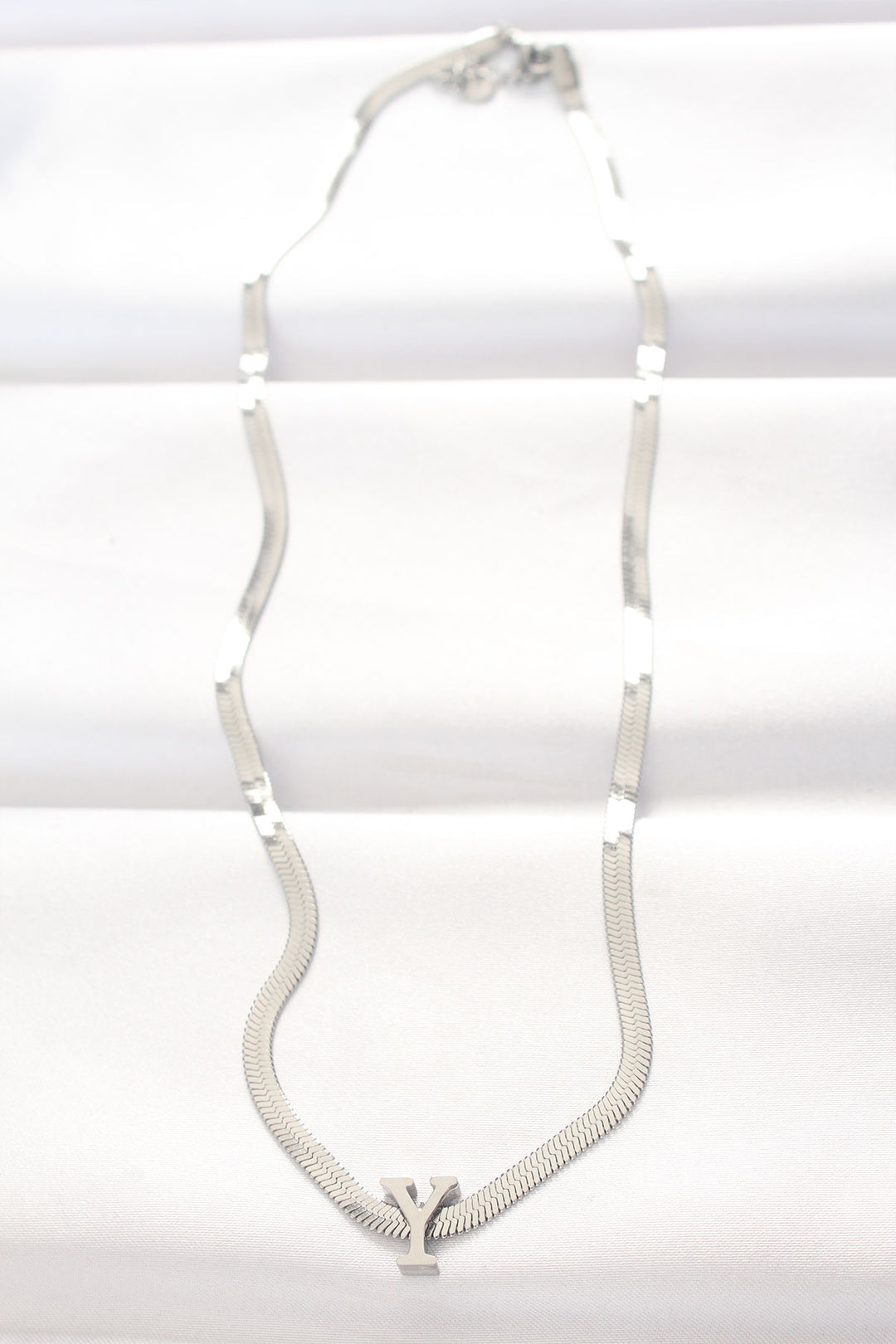 EBJ 316L Steel Y Letter Silver Color Italian Chain Necklace - Gilbert