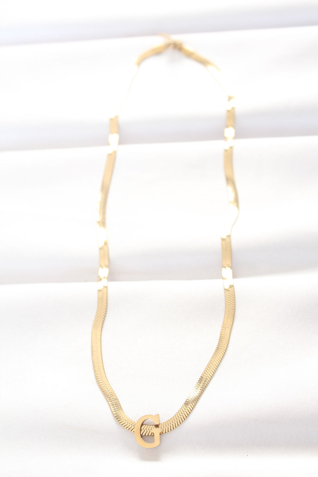 EBJ 316L Steel G Letter Gold Color Italian Chain Necklace - San Luis Obispo