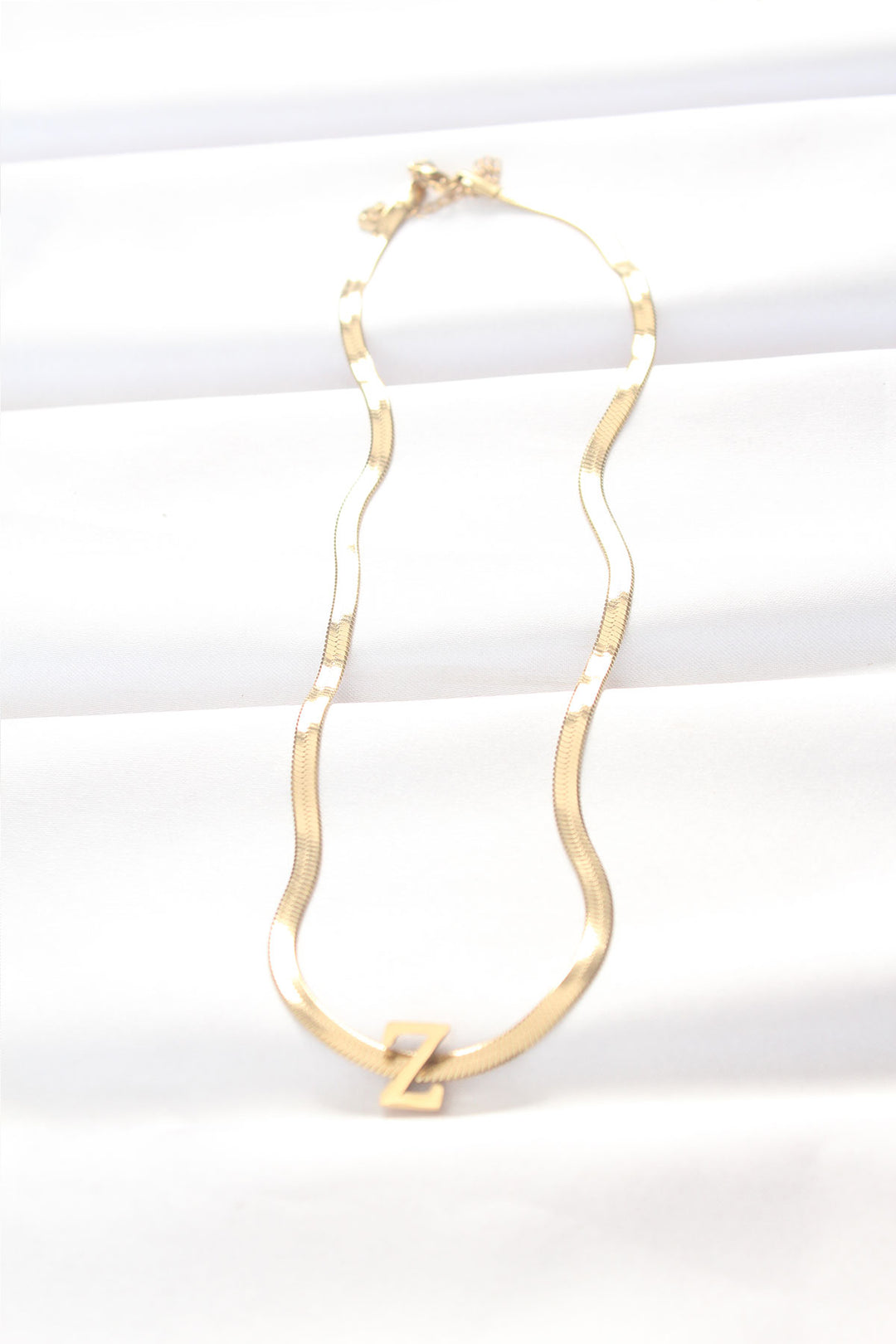 EBJ 316L Steel Z Letter Gold Color Italian Chain Necklace - Anzio