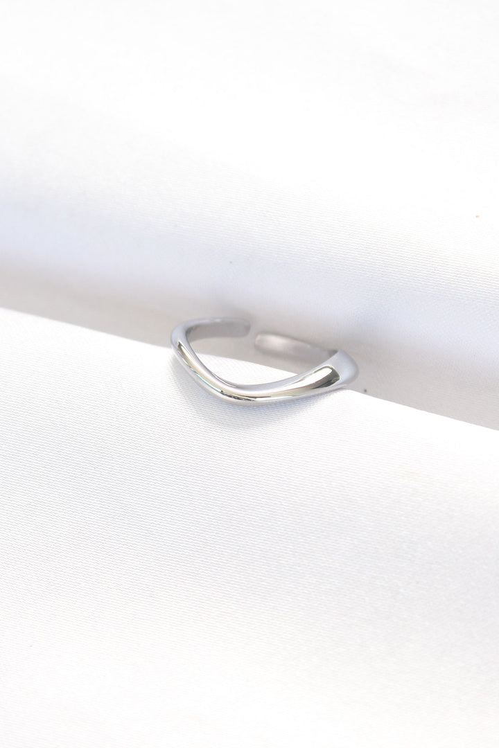 EBJ Flat Silver Color Adjustable Ring - Mixquiahuala de Juarez