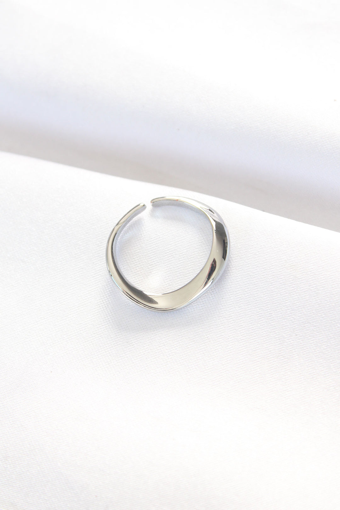 EBJ Flat Silver Color Adjustable Ring - Mixquiahuala de Juarez