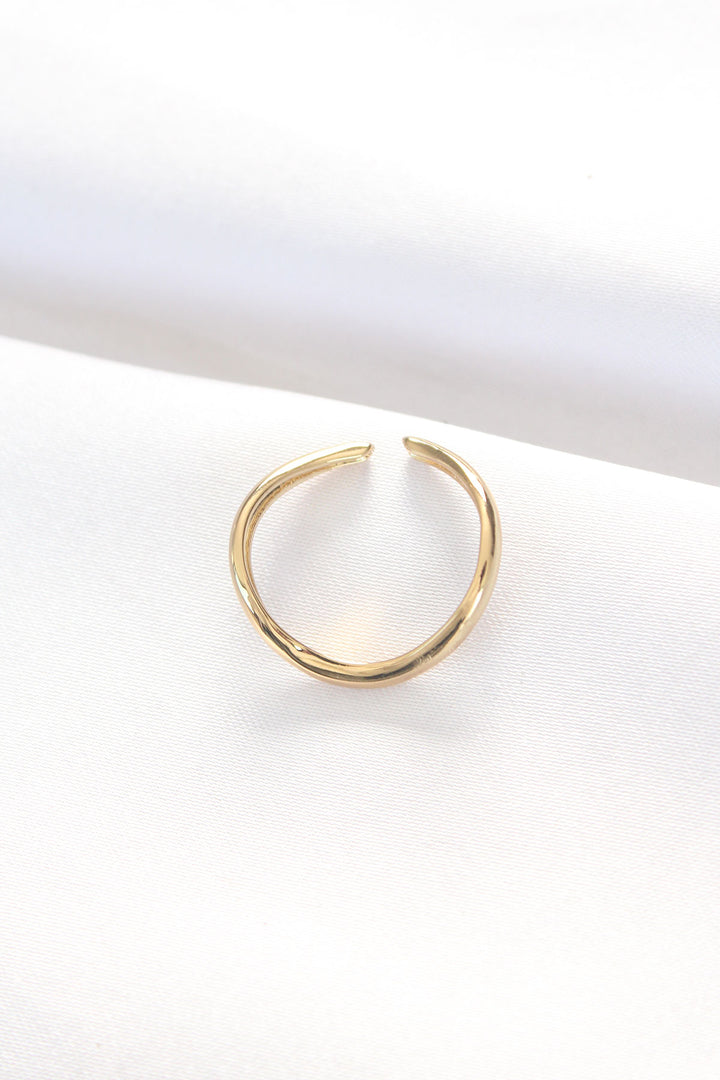 EBJ Flat Gold Color Adjustable Ring - Westfield