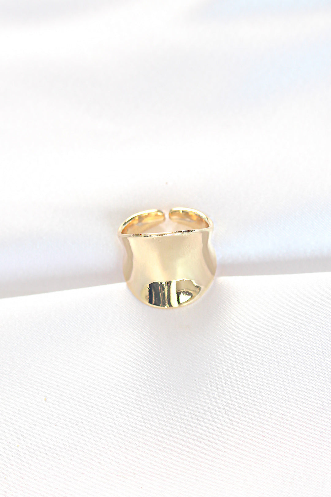 EBJ Gold Color Adjustable Curved Mirror Ring - Capannori