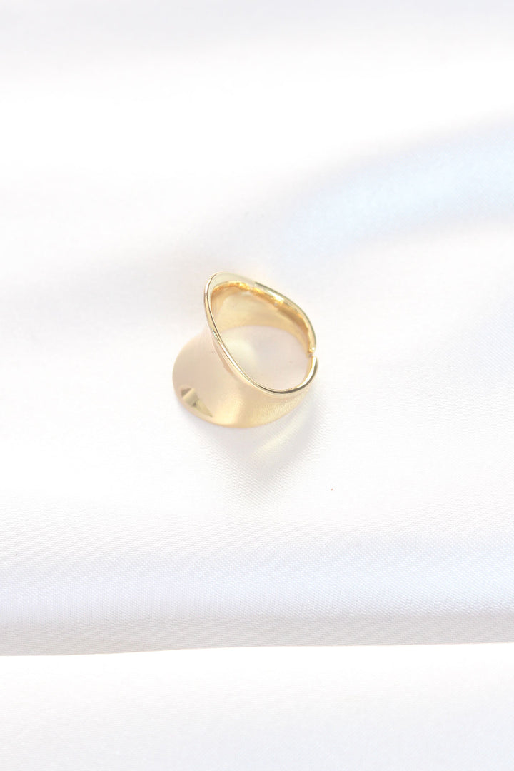 EBJ Gold Color Adjustable Curved Mirror Ring - Capannori