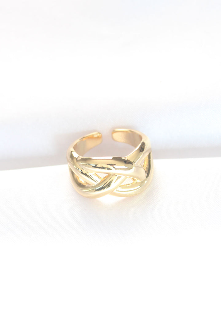 EBJ Knot Model Gold Color Adjustable Ring - Tepotzotlán