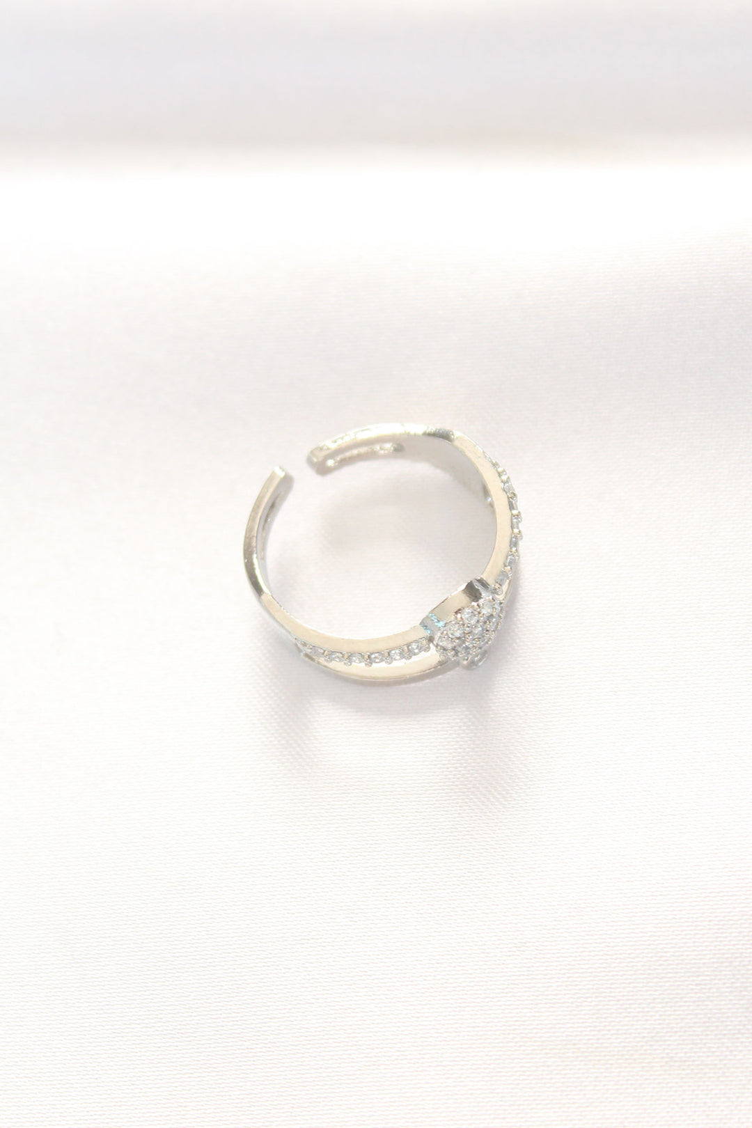EBJ Adjustable Ring with 2-Piece Ball Design in Silver Color - San Juan