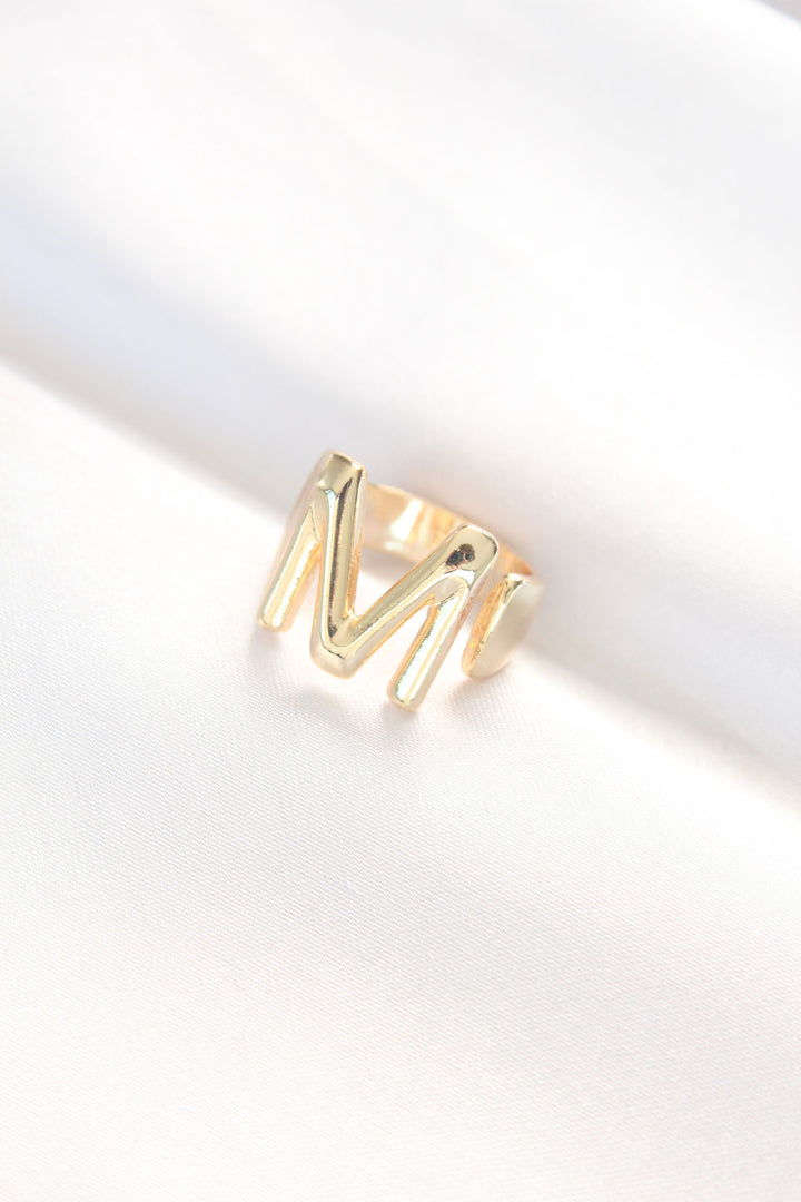 EBJ Adjustable Gold Color Ring with Letter M - Genk