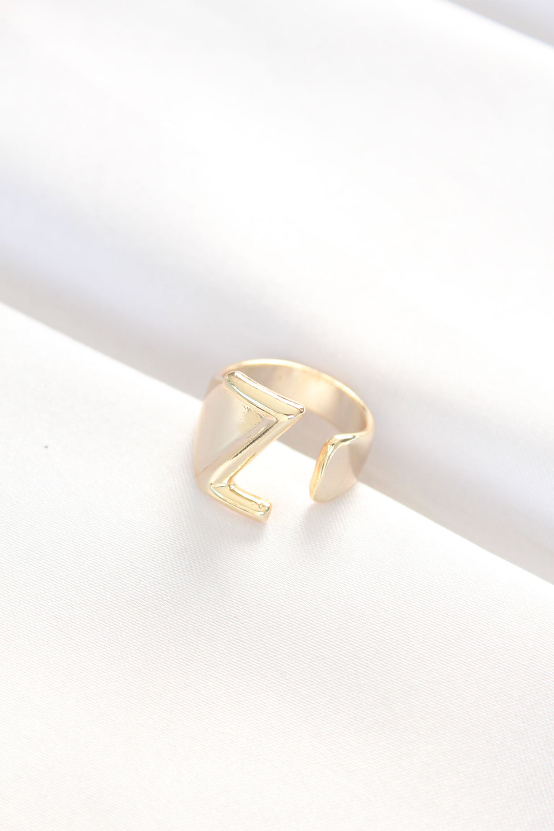 EBJ Adjustable Gold Color Ring with Z Initial - Acámbaro