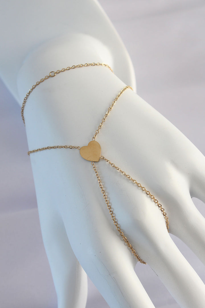 EBJ 316L Steel Gold Color Heart Shaped Şahmeran - Lancaster