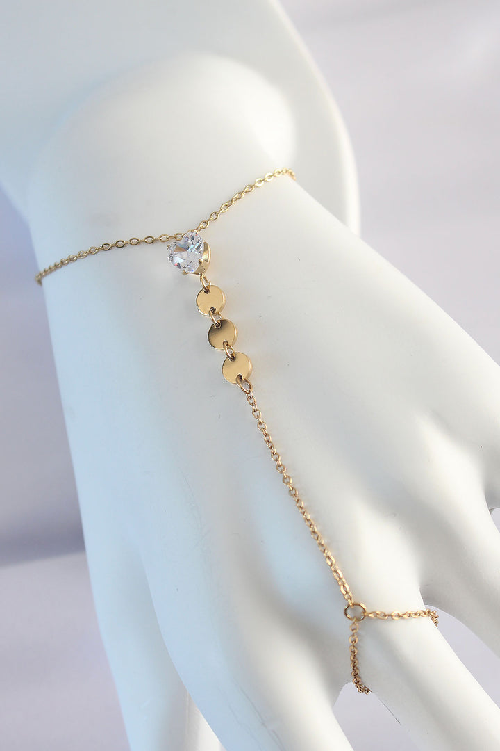 EBJ 316L Steel Zircon Stone Gold Color Heart Designed Şahmeran - Albacete