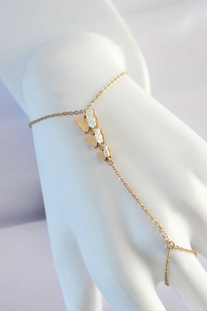 EBJ 316L Steel Gold Color 3-Piece Butterfly Designed Şahmeran - Cuxhaven
