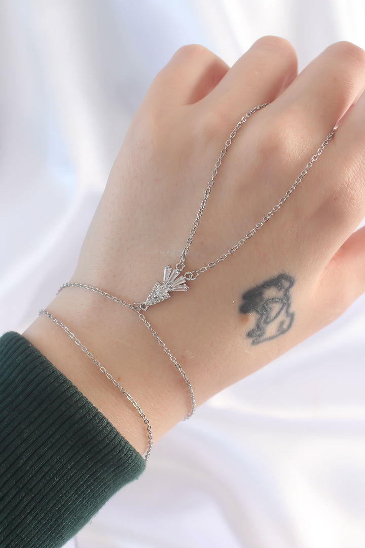 EBJ 316L Steel Silver Color Şahmeran with Zircon Stone - La Barca
