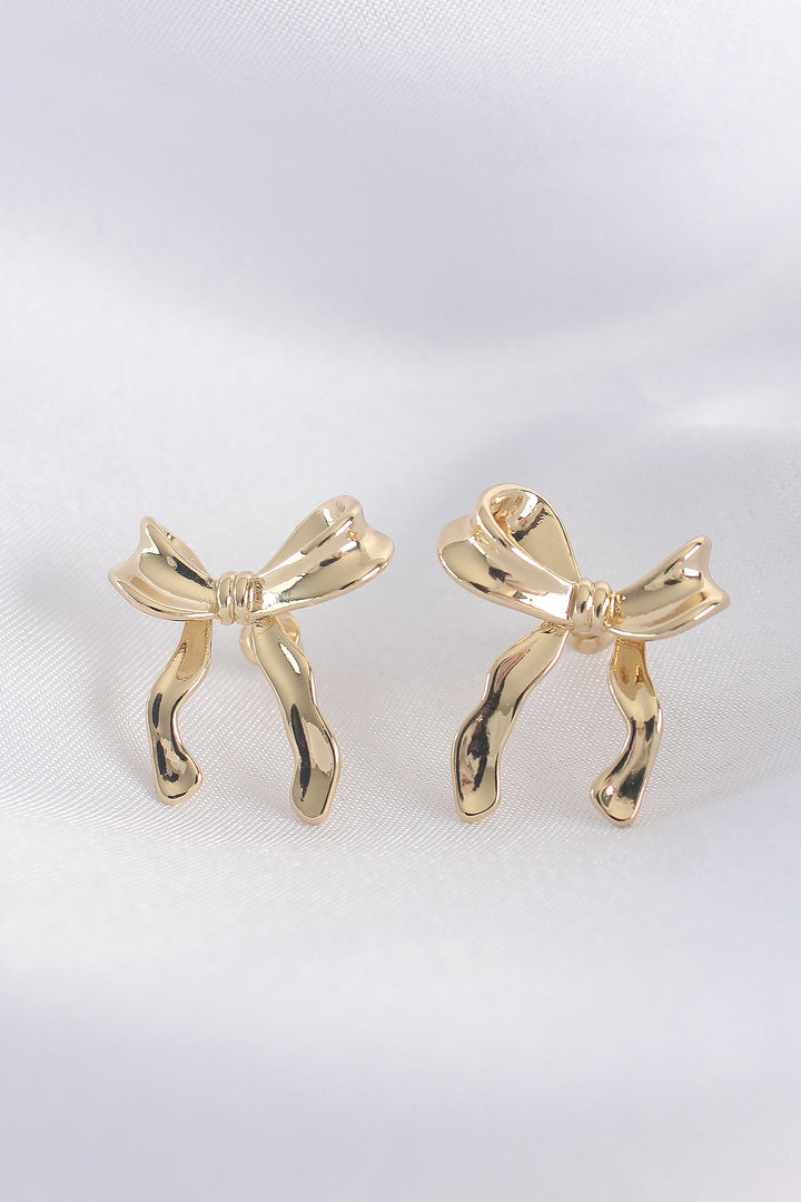 EBJ Gold Color Bow Earrings - Empoli