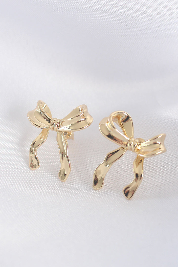 EBJ Gold Color Bow Earrings - Empoli