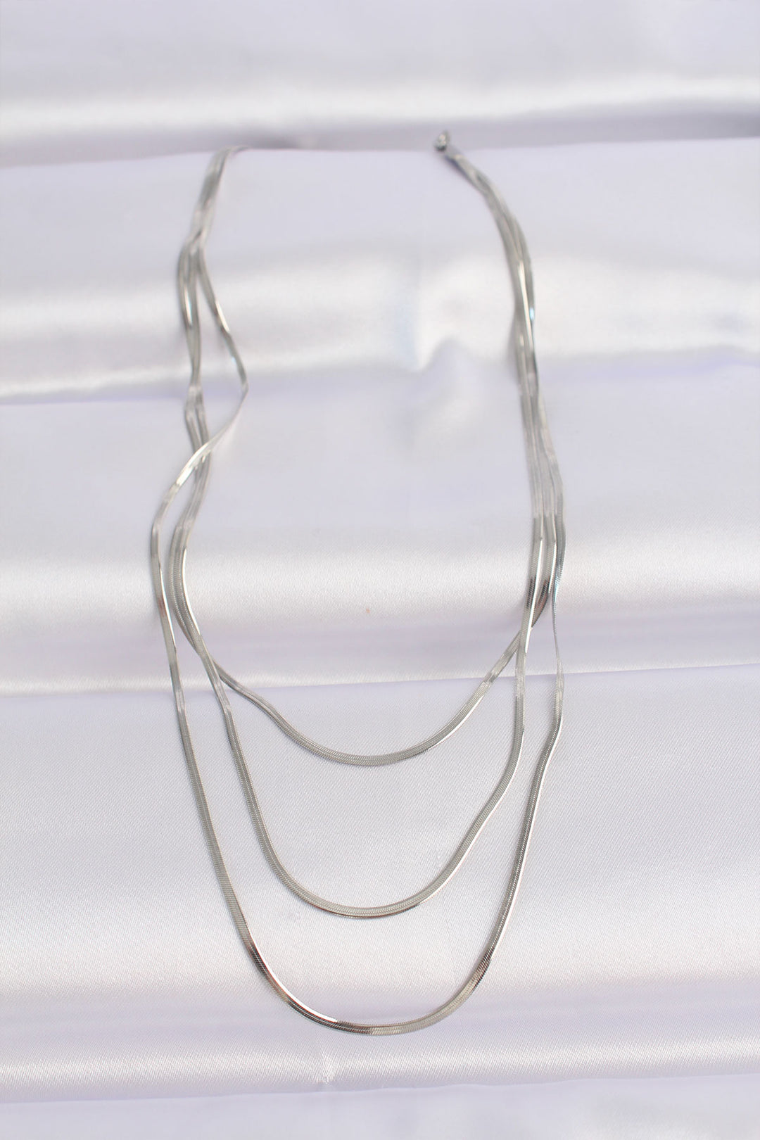 EBJ 316L Stainless Steel Silver Color Italian Chain Multi Necklace - Allentown