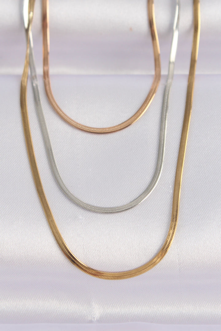EBJ 316L Steel 3 Color Italian Chain Multi Necklace - Villingen-Schwenningen