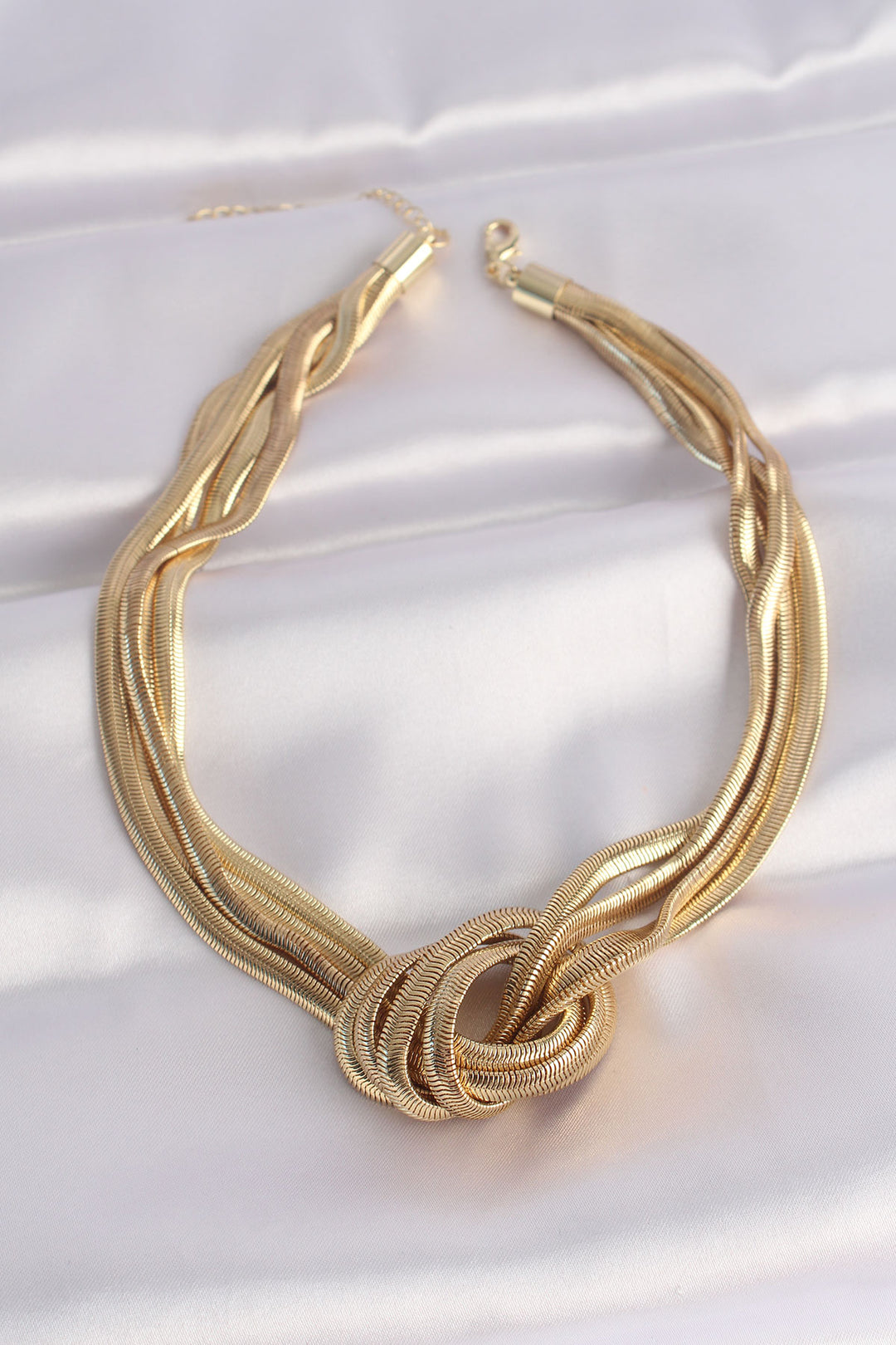 EBJ 316L Steel Italian Chain Gold Color Knot Model Necklace - Wolfsburg