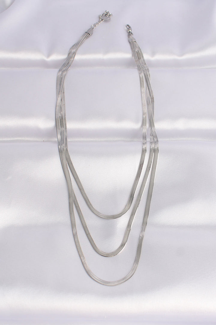 EBJ 316L Stainless Steel Italian Chain Silver Color Multi Necklace - Colton