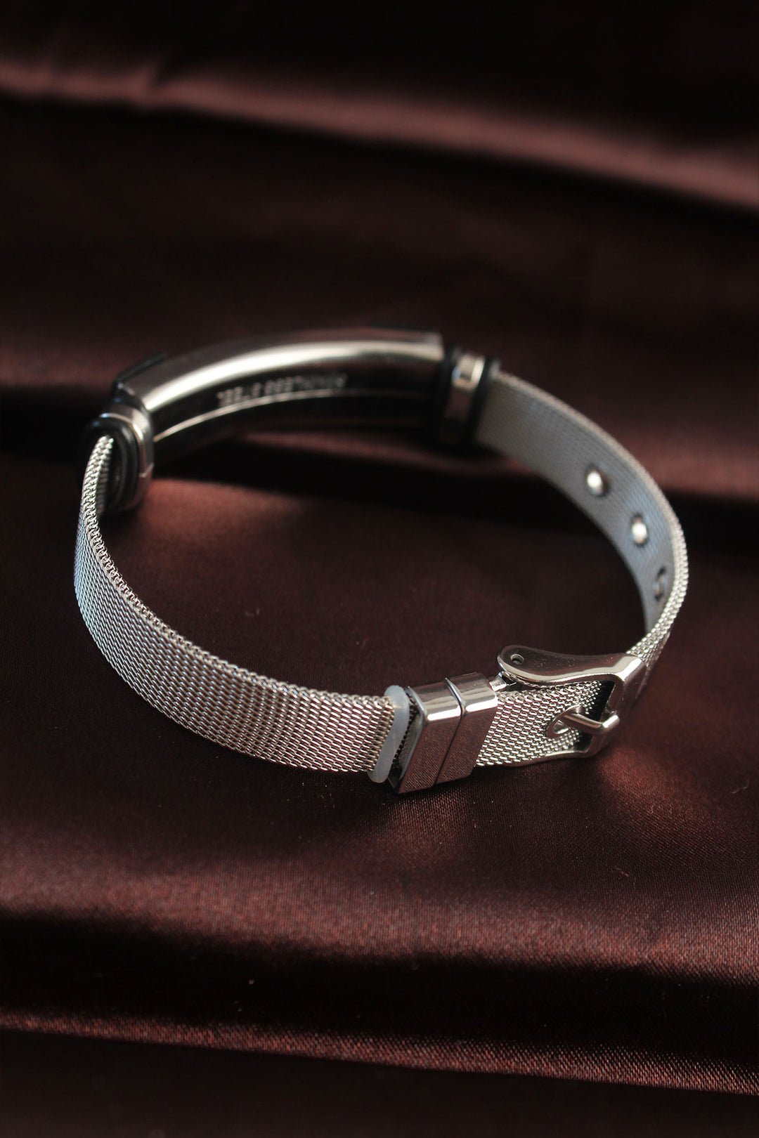 EBJ 316L Stainless Steel Black Adjustable Mesh Strap Bracelet with Accessories - Thun