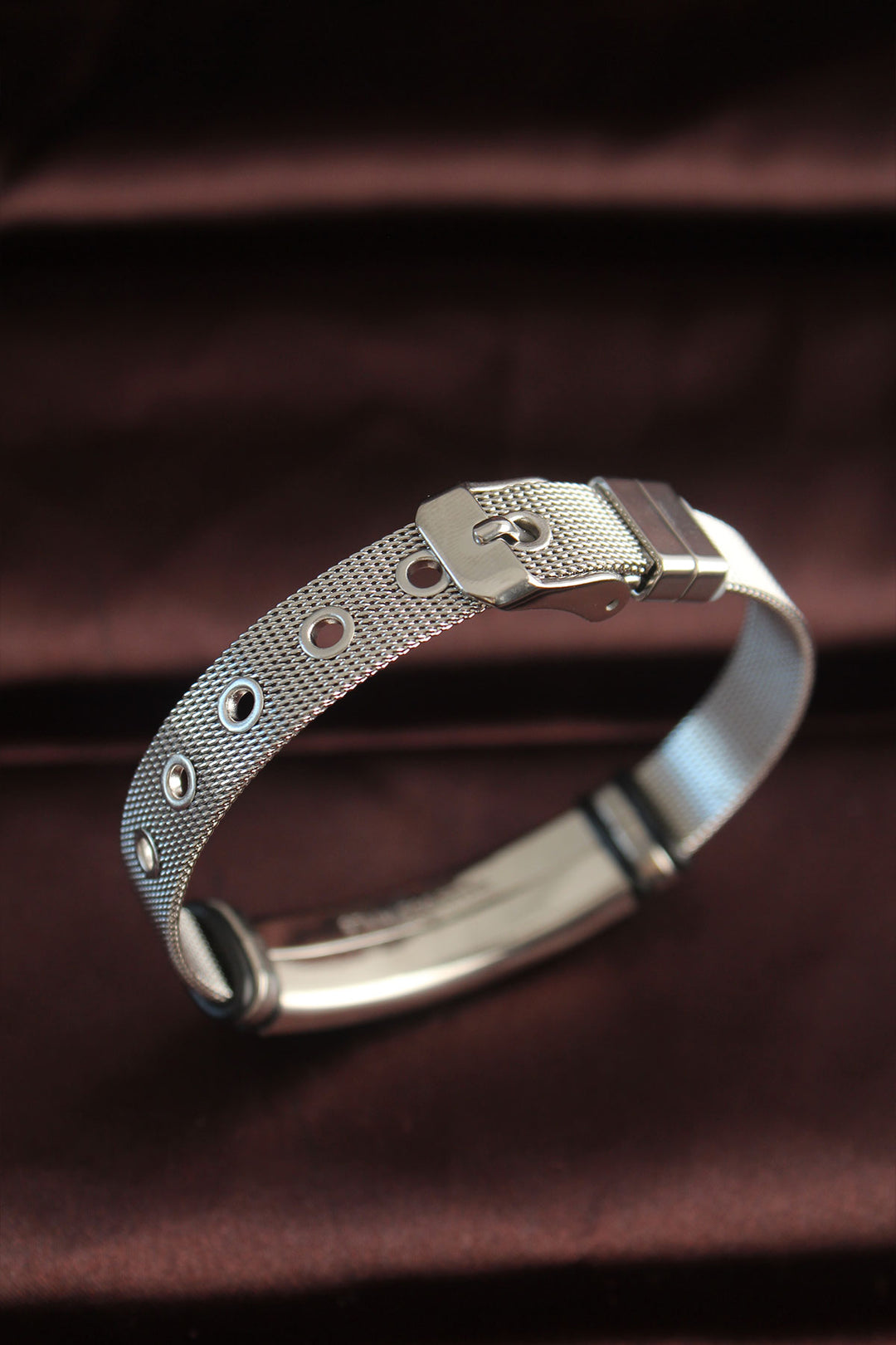 EBJ 316L Stainless Steel Black Scorpion Design Adjustable Mesh Bracelet - Guarda