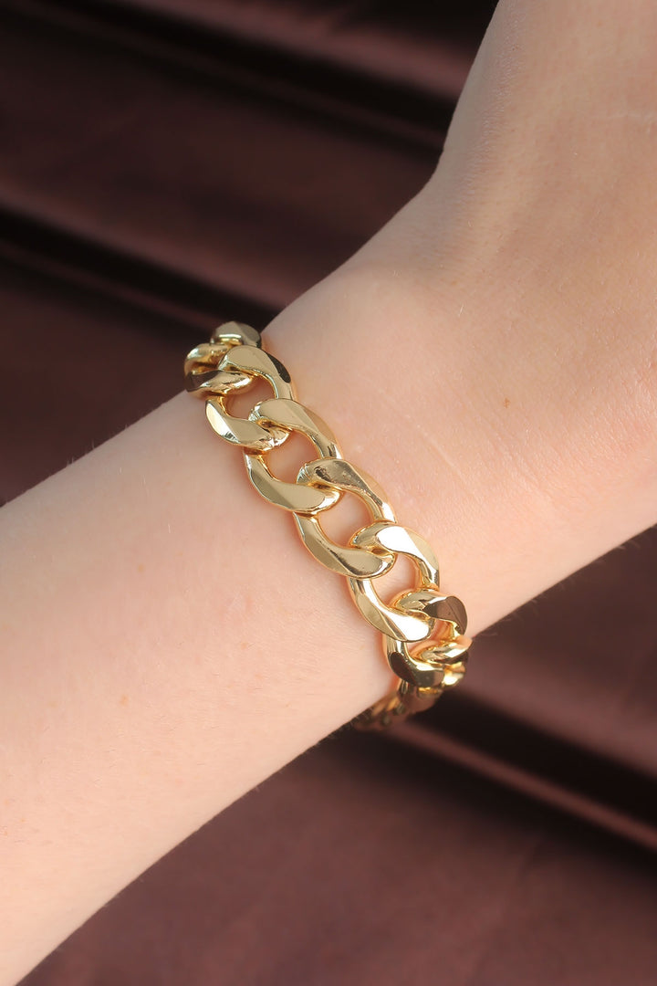 EBJ 316L Steel Vip Series Gold Color Gourmet Model Bracelet - Rockford