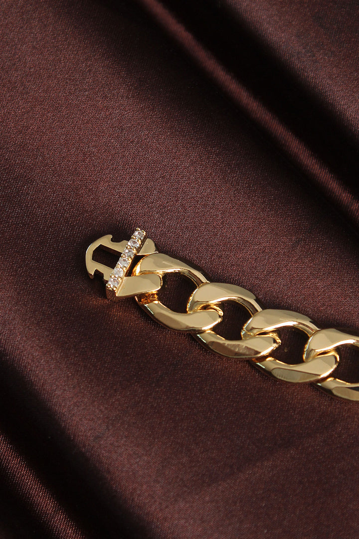 EBJ 316L Steel Vip Series Gold Color Gourmet Model Bracelet - Rockford