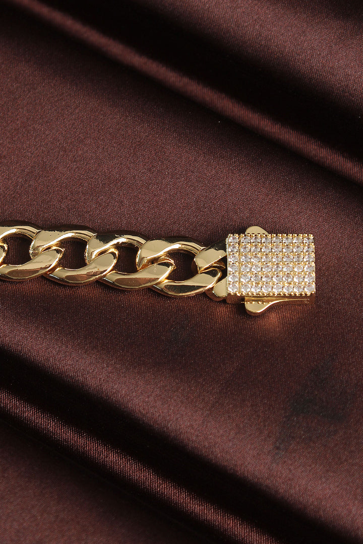 EBJ 316L Steel Vip Series Gold Color Gourmet Model Bracelet - Rockford
