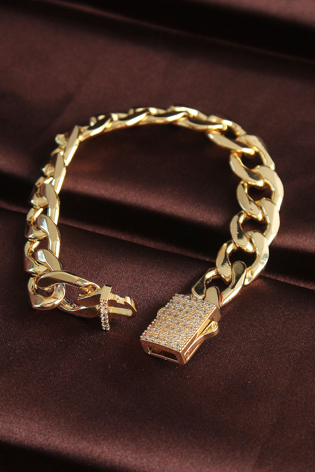 EBJ 316L Steel Vip Series Gold Color Gourmet Model Bracelet - Rockford