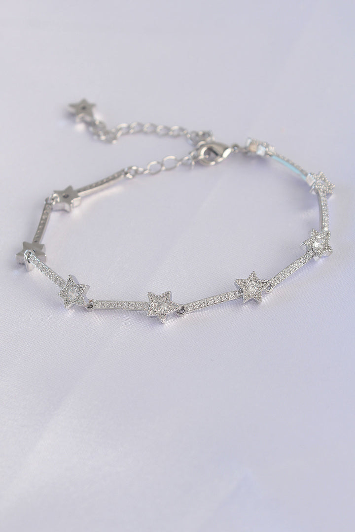 EBJ Vip Series Silver Color Bracelet with Rice Zircon Stone Halley Model - Tonbridge