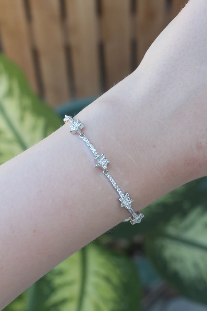 EBJ Vip Series Silver Color Bracelet with Rice Zircon Stone Halley Model - Tonbridge