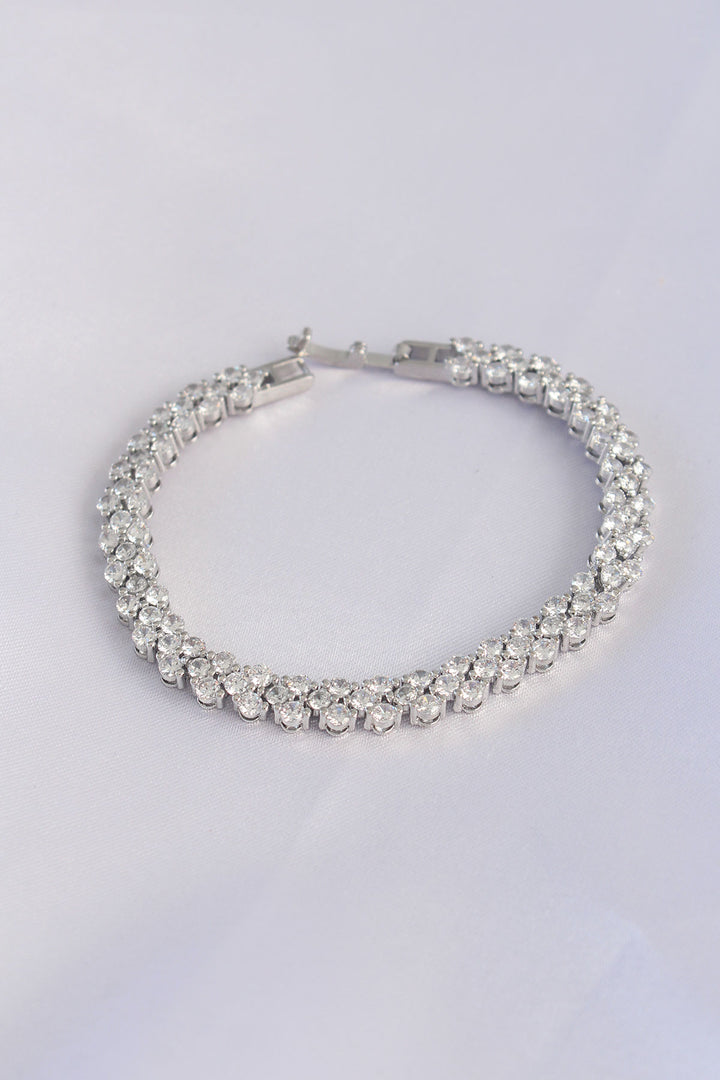 EBJ Vip Series Silver Color Bracelet with Rice Zircon Stone Strip Waterway Model - Lévis