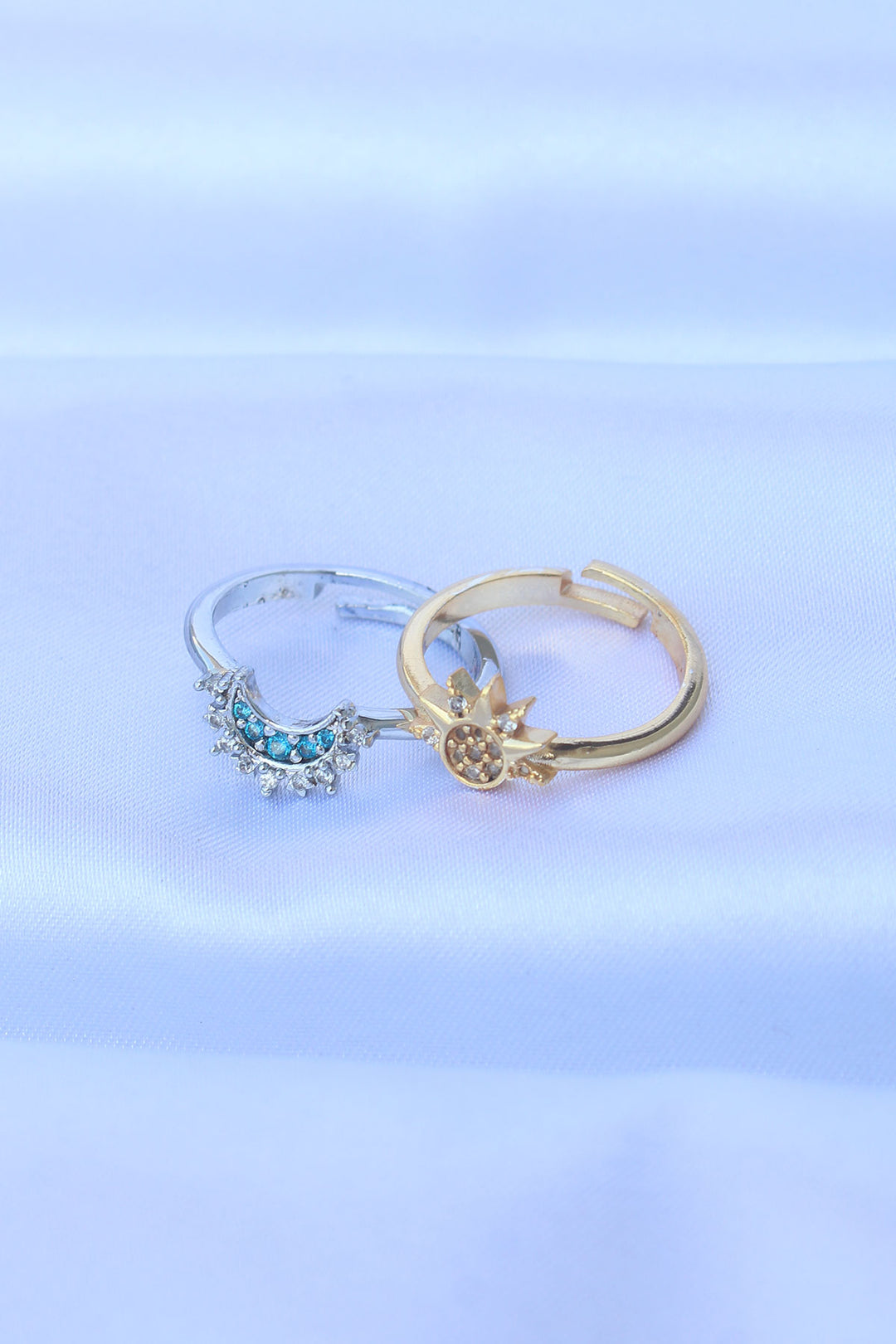EBJ Adjustable Friendship Ring with Rice Zircon Stone 2 Pieces - Jacksonville